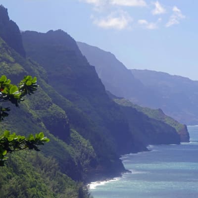 Na Pals kustområde på ön Kauai på Hawaii.