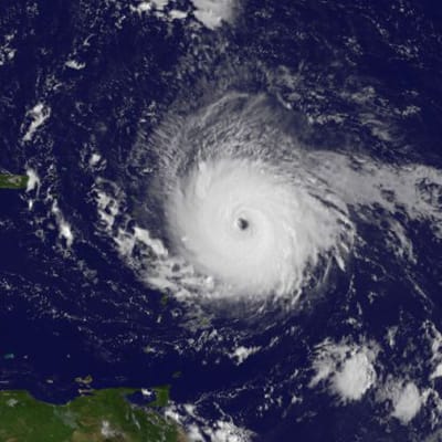Satellitbild på orkanen Irma. S