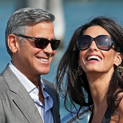 George Clooney gifter sig i Venedig