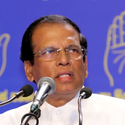 Sri Lankan presidentti Maithripala Sirisena kuvattuna vuonna 2018.