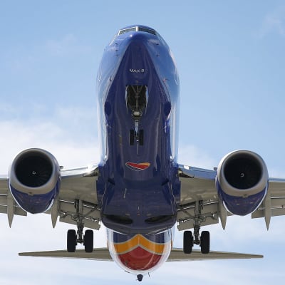 Southwest-yhtiön Boeing 737 Max 8.