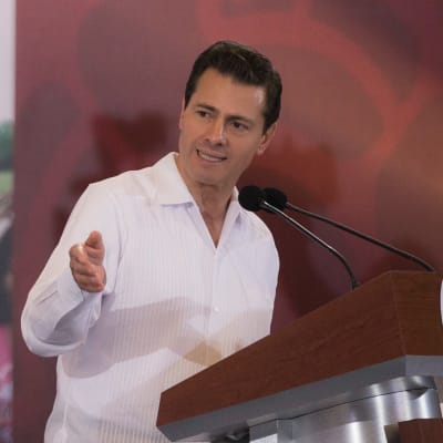 Mexikos president Enrique Peña Nieto höll ett tal i Acapulco den 25 maj. 
