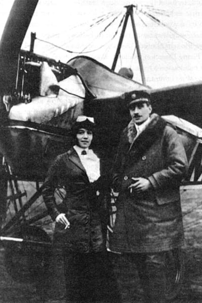 Amelie, Melli Beese och Charles Boutard, flygpionjärer.