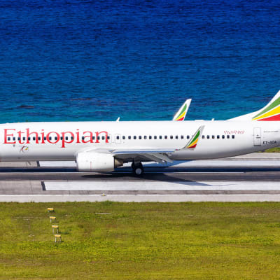 Etiopian Airlinesin Boeing 737-800 tyypin lentokone, tämä ei ole turmakone.