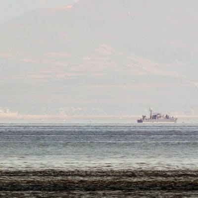 Kuvassa on Pohjois-Korean vartiovene.