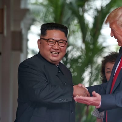 Pohjois-Korean Kim Jong-un ja Yhdysvaltain Donald Trump