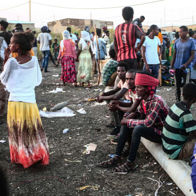 Etiopialaisia pakolaisia 13. marraskuuta.