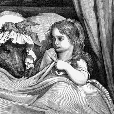 Gustave Dorén kuvitusta Punahilkka-satuun