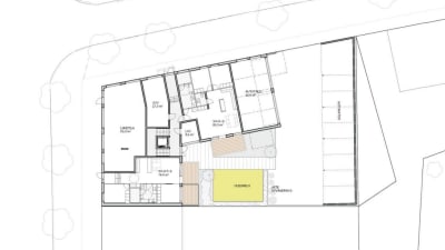 Ritning över ett hus.