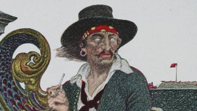 målning av sjörövaren kapten Kidd