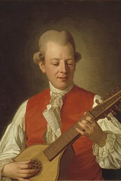 Carl Michael Bellman, målning  av Per Krafft 1779.