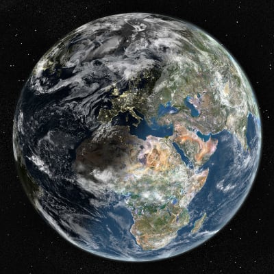 Landsat sateliitin kuva maapallosta.