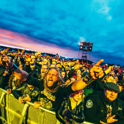 Publik på Judas Priests konsert i Hyvinge 7.6.2018.