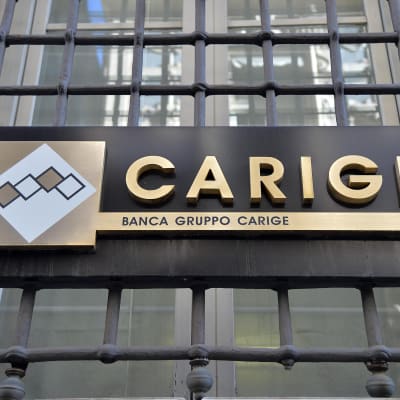 Carige pankki Genoassa Italiassa.