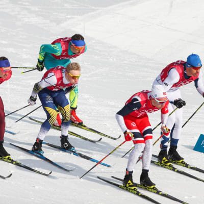 Miesten olympiaviestin ykkösosuuden hiihtäjiä, Perttu Hyvärinen