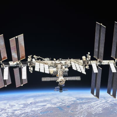 En bild i rymden på den Internationella rymdstationen