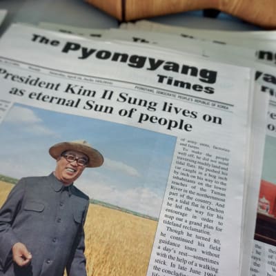 Pjongjang Times -lehden etusivu.