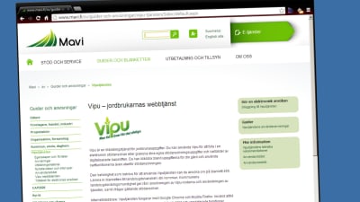 Landsbygdsverkets Vipu-webbtjänst
