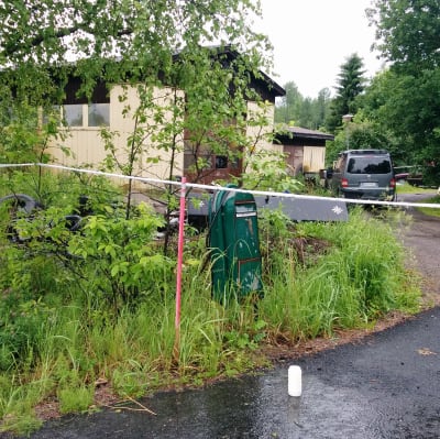 Brottsplatsen i skottdramat i Vichtis där en polis dog
