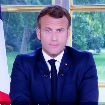 Emmanuel Macron talar till folket 14.6.2020