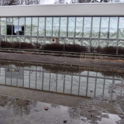 Tapiolan uimahalli Espoossa remontoitavana 4. tammikuuta 2018.