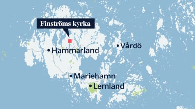 Finströms kyrka ligger på Åland, norr om Mariehamn.