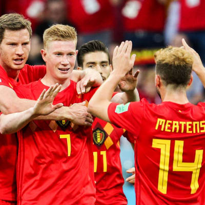 Belgien firar mål.