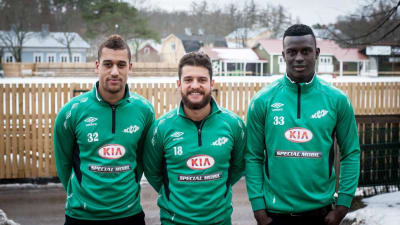 Fredrik Fladby, Douglas Silveira och Lamin Jaiteh är nya i EIF:s fotbollslag.