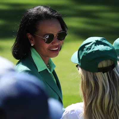 Condoleezza Rice golf-kilpailussa 10 huhtikuuta 2019 Augustassa Georgiassa. 