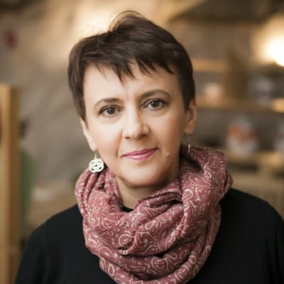 Den ukrainska författaren Oksana Zabuzjko.