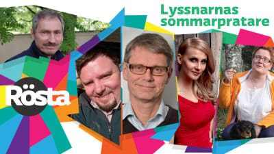 Bilder på deltagarna i valet av lyssnarnas sommarpratare