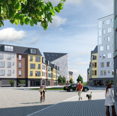 Vy då man anländer till området från Vasahållet