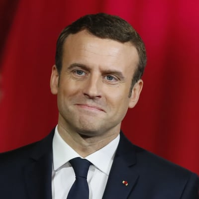 Emmanuel Macron under sin installationsceremoni den 14 maj 2017