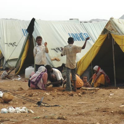 Flyktingläger i Jemen