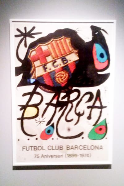 Affisch för FC Barcelona av Joan Miró