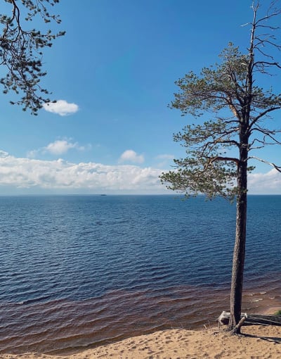 Näkymä Ärjänsaarelta Oulujärvelle.
