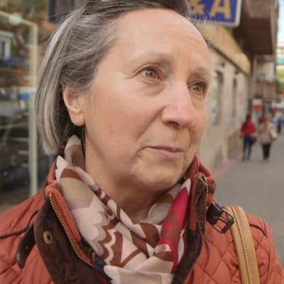 Angela Herrero, en dam i medelåldern i Madrid.