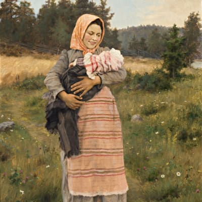 Fredrik Ahlstedt "Ung moder" (1897) beskuren
