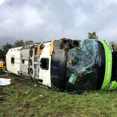Bussolycka nära Berny-en-Santerre i norra Frankrike 3.11.2019