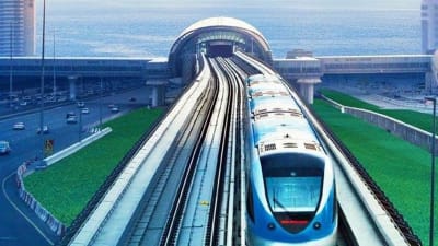 Så här skulle det kunna se ut på Tallinns sida av Finska viken om tågtunneln till Helsingfors blev verklighet.