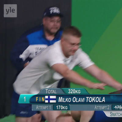 Painonnostaja Mikko Olavi Tokola pyörtyi nostettuaan 175 kiloa Rion olympialaisissa.