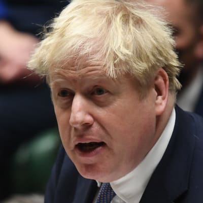 Storbritanniens premiärminister Boris Johnson talar i parlamentet
