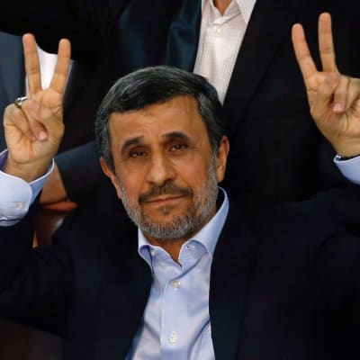 Mahmoud Ahmadinejad i Teheran den 12 april 2017.