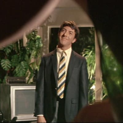 Dustin Hoffman elokuvassa Miehuuskoe (The Graduate, 1967).