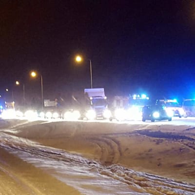 Köbildning vid trafikolycka i Korsholm.