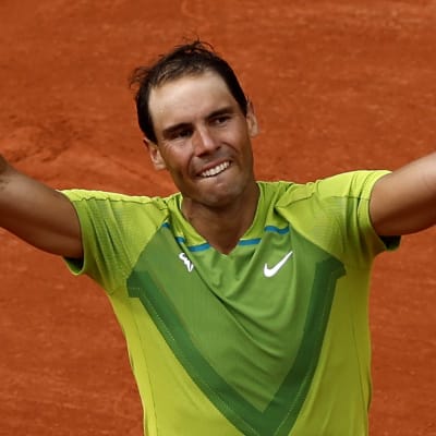 Rafael Nadal jublar. 