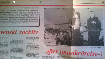 tidningsurklipp från 1985.