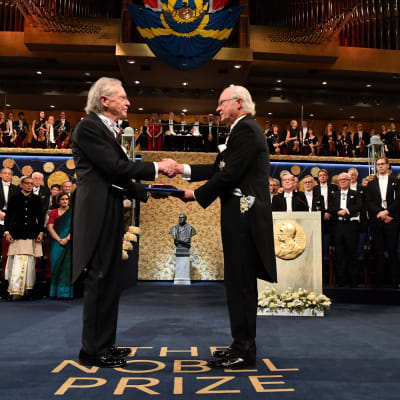 Itävaltalainen kirjailija Peter Handke vastaanottaa kirjallisuuden Nobel-palkinnon.