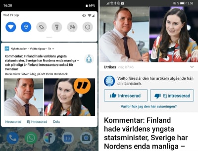 Voitto tipsar i Nyhetskollen.