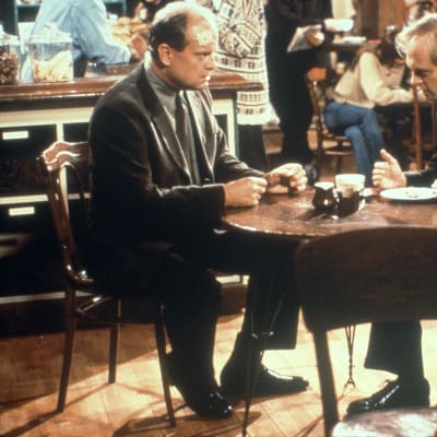 Frasier-ohjelman veljekset Frasier ja Niles Crane.